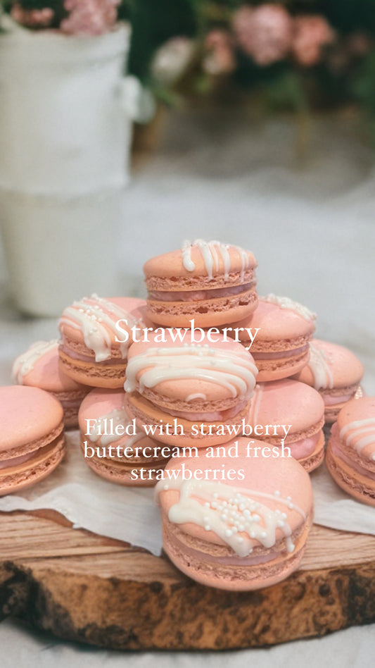 Strawberry Macarons