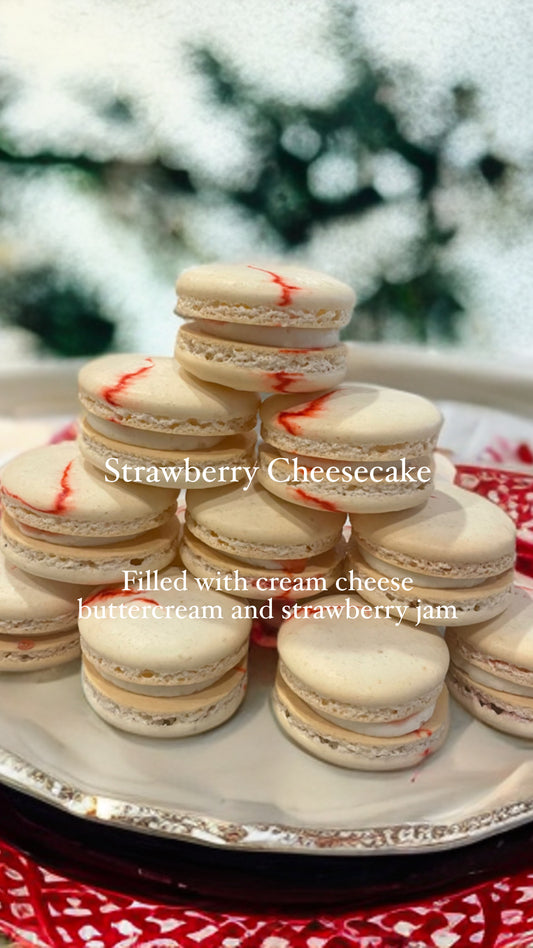 Strawberry Cheesecake Macarons