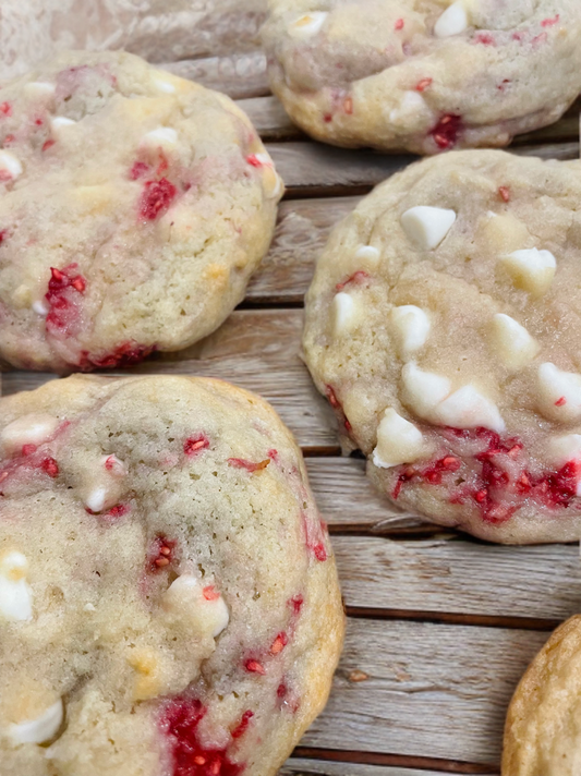 White Chocolate Raspberry Cookies
